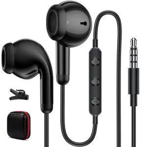 Wired Earbuds Headphones for Chromebook ThinkPad Laptops,3.5mm Plug | Noise Cancelling Ear Buds with Microphone,3,5mm Jack Earphones for Kindle Fire Tablet/Samsung A14 A15/Switch PC School,Black Wired Earbuds Headphones for Chromebook ThinkPad Laptops,3.5mm Plug | Noise Cancelling Ear Buds with Microphone,3,5mm Jack Earphones for Kindle Fire Tablet/Samsung A14 A15/Switch PC School,Black