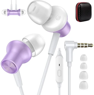 3.5mm Headphones Wired Earbuds for Chromebook Laptop PC, Purple Noise Isolating Ear Buds Wired Plug in Audio Jack Mic/Mute HiFi Stereo Headphone Cord Earphones for Kindle Fire Laptop School 3.5mm Headphones Wired Earbuds for Chromebook Laptop PC, Purple Noise Isolating Ear Buds Wired Plug in Audio Jack Mic/Mute HiFi Stereo Headphone Cord Earphones for Kindle Fire Laptop School