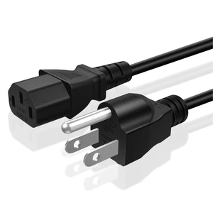 25FT PC Power Cord, 3 Prong 10A 125V NEMA 5-15P to IEC C13, Black 18 Awg Replacement Cable for Pcs, Monitors, Tvs, Printers, Ps3 and Other Devices with An Iec C13 Power Inlet 25FT PC Power Cord, 3 Prong 10A 125V NEMA 5-15P to IEC C13, Black 18 Awg Replacement Cable for Pcs, Monitors, Tvs, Printers, Ps3 and Other Devices with An Iec C13 Power Inlet