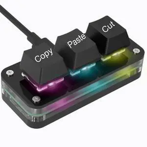 Copy Keyboard, Cut Copy Paste Keypad, One Handed Macro Keypad, Programmable Mechanical Keyboard for Working and Gaming, Shortcut Keyboard for PC, MAC, Laptop (Black) Copy Keyboard, Cut Copy Paste Keypad, One Handed Macro Keypad, Programmable Mechanical Keyboard for Working and Gaming, Shortcut Keyboard for PC, MAC, Laptop (Black)
