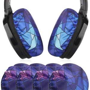2 Pairs Flex Fabric Headphones Ear Covers - Product Safety Certified - Washable & Stretchable Earcup Protectors for Over-Ear Headsets, Sweat Pads for Gym, Gaming (Size M/Diamond) 2 Pairs Flex Fabric Headphones Ear Covers - Product Safety Certified - Washable & Stretchable Earcup Protectors for Over-Ear Headsets, Sweat Pads for Gym, Gaming (Size M/Diamond)