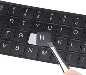 2PCS Universal English Keyboard Stickers Letters with Tweezer, Keyboard Stickers Black Background with White Lettering, Keyboard Letters Replacement Sticker for PC Laptop Desktop Computer -English 2PCS Universal English Keyboard Stickers Letters with Tweezer, Keyboard Stickers Black Background with White Lettering, Keyboard Letters Replacement Sticker for PC Laptop Desktop Computer -English