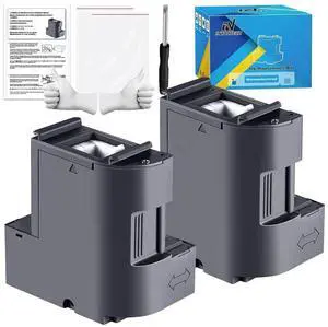 Ink Maintenance Box for Epson ET-15000 ET-3850 ET-3750 ET-4750 ET-4760 ET-3760 ET-4850 ET-3710 ET-3830 WF-2860 2 Pack Ink Maintenance Box for Epson ET-15000 ET-3850 ET-3750 ET-4750 ET-4760 ET-3760 ET-4850 ET-3710 ET-3830 WF-2860 2 Pack