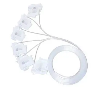 6Pcs Printer Ink Damper with Ink Tube Hose Fits for E-pson Printers L800 L1300 L1455 L801 L1800 L810 L850 L101 L201 Cartridge Parts White PP Material 6Pcs Printer Ink Damper with Ink Tube Hose Fits for E-pson Printers L800 L1300 L1455 L801 L1800 L810 L850 L101 L201 Cartridge Parts White PP Material