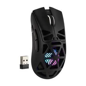 Aula SC620 Gaming Mouse, 2.4G/USB-C/BT Wireless Mouse with 400mAh Battery, Adjustable 12,000 DPI & 1000 Polling Rate, PAW3311 Sensor, RGB Lighting, Programmable Buttons, for Win/Mac (Black) Aula SC620 Gaming Mouse, 2.4G/USB-C/BT Wireless Mouse with 400mAh Battery, Adjustable 12,000 DPI & 1000 Polling Rate, PAW3311 Sensor, RGB Lighting, Programmable Buttons, for Win/Mac (Black)