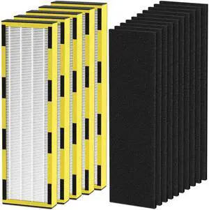 FLT4825 HEPA Filter B Replacement Compatible with Guardian Air Purifier Models AC4825 AC4825E AC4825W AC4300 AC4800 AC4850PT AC4850 AC4900 AC4820 AP2200CA, 5 HEPA Filters + 10 Carbon Pre-Filters FLT4825 HEPA Filter B Replacement Compatible with Guardian Air Purifier Models AC4825 AC4825E AC4825W AC4300 AC4800 AC4850PT AC4850 AC4900 AC4820 AP2200CA, 5 HEPA Filters + 10 Carbon Pre-Filters