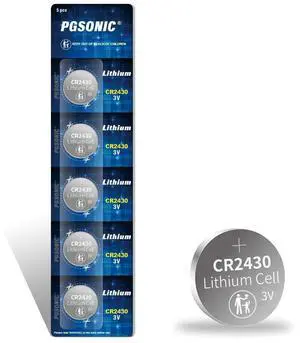 PGSONIC CR2430 3V Lithium Battery (5pcs) PGSONIC CR2430 3V Lithium Battery (5pcs)