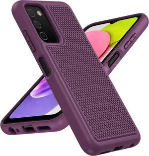 BNIUT for Samsung Galaxy A03s Case: Dual Layer Shockproof Protective Heavy Duty Cell Phone Cover Rugged with Non Slip Textured Back - Military Protection Bumper Tough - 6.5inch (Purple) BNIUT for Samsung Galaxy A03s Case: Dual Layer Shockproof Protective Heavy Duty Cell Phone Cover Rugged with Non Slip Textured Back - Military Protection Bumper Tough - 6.5inch (Purple)