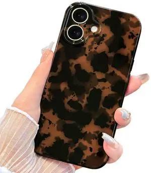 Anuck for iPhone 16 Plus Case Tortoise Shell Phone Case, Cute Chic Amber Leopard Cheetah Print Aesthetic Design Full Camera Protection, Soft TPU Slim Shockproof Cover 6.7" for Women Girls Men-Tortoise Anuck for iPhone 16 Plus Case Tortoise Shell Phone Case, Cute Chic Amber Leopard Cheetah Print Aesthetic Design Full Camera Protection, Soft TPU Slim Shockproof Cover 6.7" for Women Girls Men-Tortoise