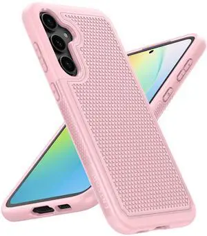 FNTCASE for Samsung Galaxy S24 Case: Dual Layer Heavy Duty Cell Phone Protective Cover Shockproof Rugged with Non-Slip Textured - Military Drop Protection Bumper Tough - 2024, 6.2inch Sakura Pink FNTCASE for Samsung Galaxy S24 Case: Dual Layer Heavy Duty Cell Phone Protective Cover Shockproof Rugged with Non-Slip Textured - Military Drop Protection Bumper Tough - 2024, 6.2inch Sakura Pink
