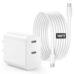 iPhone 17 16 15 Charger Fast Charging, 20W Dual Port USB C Charger Block iPhone 17 16 15 Charger Fast Charging, 20W Dual Port USB C Charger Block