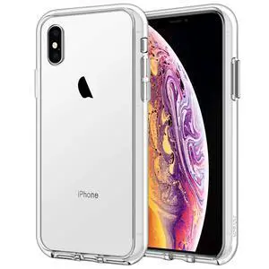 JETech Case for iPhone Xs and iPhone X 5.8-Inch, Non-Yellowing Shockproof Phone Bumper Cover, Anti-Scratch Clear Back (Clear) JETech Case for iPhone Xs and iPhone X 5.8-Inch, Non-Yellowing Shockproof Phone Bumper Cover, Anti-Scratch Clear Back (Clear)