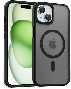 Temdan for iPhone 15 & iPhone 14 & iPhone 13 Case Compatible with Magsafe, Anti-Yellowing, Military-Grade Protection, Shockproof Slim Magnetic Phone Case Cover, Black Temdan for iPhone 15 & iPhone 14 & iPhone 13 Case Compatible with Magsafe, Anti-Yellowing, Military-Grade Protection, Shockproof Slim Magnetic Phone Case Cover, Black