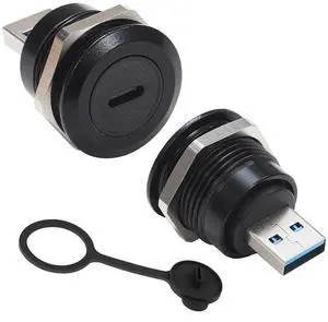 PENGLIN 2PCS USB 3.0 to USB-C Panel Mount Connector, USB Male to Type C Female Adapter Connector, Type-C 3.1 Mounting Socket Converter for Data Transfer/Charging PENGLIN 2PCS USB 3.0 to USB-C Panel Mount Connector, USB Male to Type C Female Adapter Connector, Type-C 3.1 Mounting Socket Converter for Data Transfer/Charging