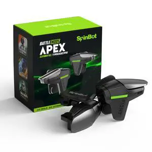 SpinBot BattleMods Apex Mobile Gaming Triggers Zero Lag Response 5X Faster with Capacitive Conduction for BGMI/Free Fire Max/COD Mobile - (Black & Grey) Small SpinBot BattleMods Apex Mobile Gaming Triggers Zero Lag Response 5X Faster with Capacitive Conduction for BGMI/Free Fire Max/COD Mobile - (Black & Grey) Small