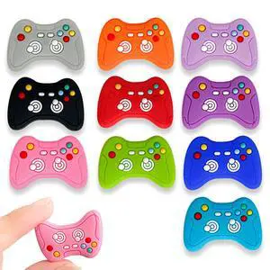 10PCS Game Controller Silicone Beads, Gamepad Shape Silicone Focal Beads, Colorful Silicone Beads for Keychain Making, Loose Beads Bulk for Pens DIY Crafts Necklace Bracelet Lanyard 10PCS Game Controller Silicone Beads, Gamepad Shape Silicone Focal Beads, Colorful Silicone Beads for Keychain Making, Loose Beads Bulk for Pens DIY Crafts Necklace Bracelet Lanyard