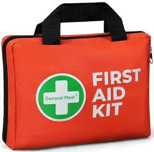 General Medi First Aid Kit, 250 Piece Small First Aid Kit - Includes Emergency Foil Blanket, Instant Cold Pack,Scissors for Travel, Home, Office, Vehicle, Camping, Workplace & Outdoor General Medi First Aid Kit, 250 Piece Small First Aid Kit - Includes Emergency Foil Blanket, Instant Cold Pack,Scissors for Travel, Home, Office, Vehicle, Camping, Workplace & Outdoor