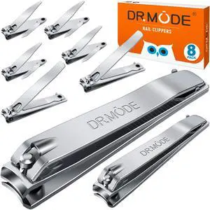 DRMODE Finger Nail Clippers Adult - 8 Pack Nail Clippers Bulk for Men Women Sharp Travel Toenail Clippers and Fingernail Clipper Set Curved Cutter Trimmer with Nail File DRMODE Finger Nail Clippers Adult - 8 Pack Nail Clippers Bulk for Men Women Sharp Travel Toenail Clippers and Fingernail Clipper Set Curved Cutter Trimmer with Nail File