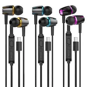 USB C Headphones for iPhone 17 16 15 Pro Max,Wired Earbuds with Microphone USB C Headphones for iPhone 17 16 15 Pro Max,Wired Earbuds with Microphone