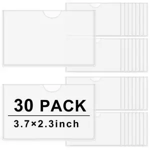 30 Pack Self-Adhesive Index Card Pockets with Top Open for Loading - Ideal Index Card Holder for Organizing and Protecting - Crystal Clear Plastic(3.7 x 2.3 Inches) 30 Pack Self-Adhesive Index Card Pockets with Top Open for Loading - Ideal Index Card Holder for Organizing and Protecting - Crystal Clear Plastic(3.7 x 2.3 Inches)