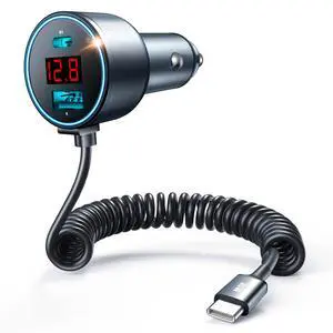 Car Charger USB C, 75W Metal 3-Port Super Fast Car Charger Adapter PD & QC3.0 Built-in 6ft Type C Coiled Cable for Samsung Galaxy S22/21 iPhone iPad Pro Pixel Android Phones Car Charger USB C, 75W Metal 3-Port Super Fast Car Charger Adapter PD & QC3.0 Built-in 6ft Type C Coiled Cable for Samsung Galaxy S22/21 iPhone iPad Pro Pixel Android Phones