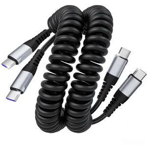 Quickeep Coiled USB C to USB C Cable 3FT 2 Pack,60W Type C Fast Charging USB C Charger Cable for Car, USBC to USBC Cable for iPhone 17/16/15/Pro/Pro Max Samsung Galaxy S25/24 Quickeep Coiled USB C to USB C Cable 3FT 2 Pack,60W Type C Fast Charging USB C Charger Cable for Car, USBC to USBC Cable for iPhone 17/16/15/Pro/Pro Max Samsung Galaxy S25/24