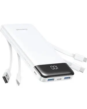 charmast Power Bank Portable Charger with Reinforced Built-in 4 Cables charmast Power Bank Portable Charger with Reinforced Built-in 4 Cables