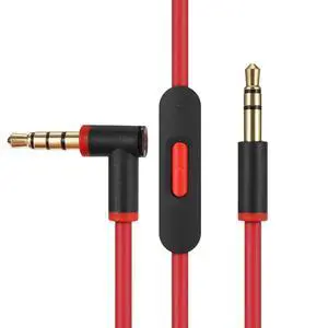 cipher Replacement Audio Cable Cord Wire,Compatible with Beats Headphones Studio Solo Pro Detox Mixr Executive Pill with in Line Mic and Control (Black Red) cipher Replacement Audio Cable Cord Wire,Compatible with Beats Headphones Studio Solo Pro Detox Mixr Executive Pill with in Line Mic and Control (Black Red)