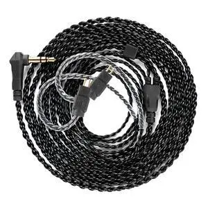 EZ EAR 2M 2pin IEM Cable,2-Meter Long Earbud Cords with Silver-Plated Headphone Extension Cable Compatible with Moondrop CHU II,for Truthear Hexa/Zero/Pure,KZ ZST/ZST-X/AS10 (Black, 2PIN 3.5MM) EZ EAR 2M 2pin IEM Cable,2-Meter Long Earbud Cords with Silver-Plated Headphone Extension Cable Compatible with Moondrop CHU II,for Truthear Hexa/Zero/Pure,KZ ZST/ZST-X/AS10 (Black, 2PIN 3.5MM)