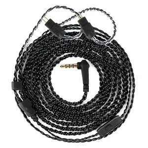 2M 2pin IEM Cable,2-Meter Long Earbud Cords with Silver-Plated Headphone Extension Cable Compatible with Moondrop CHU II,for Truthear Hexa/Zero/Pure,KZ ZST/ZST-X/AS10 (Black, 2PIN 3.5MM with Mic) 2M 2pin IEM Cable,2-Meter Long Earbud Cords with Silver-Plated Headphone Extension Cable Compatible with Moondrop CHU II,for Truthear Hexa/Zero/Pure,KZ ZST/ZST-X/AS10 (Black, 2PIN 3.5MM with Mic)