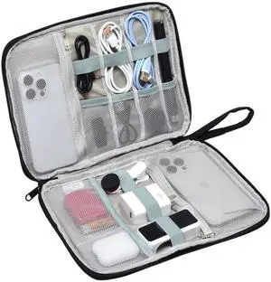 Shelvestar Electronics Travel Organizer Case for Chargers and Cords Black Shelvestar Electronics Travel Organizer Case for Chargers and Cords Black