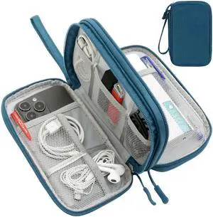 CAAORDKSO Travel Essentials Electronics Organizer Tech Pouch, Waterproof Cable Organizer Bag Charger Case for Travel Accessories, Cable, Cord, Charger, Phone, Power Bank, Earphone (Dark Green, Large) CAAORDKSO Travel Essentials Electronics Organizer Tech Pouch, Waterproof Cable Organizer Bag Charger Case for Travel Accessories, Cable, Cord, Charger, Phone, Power Bank, Earphone (Dark Green, Large)