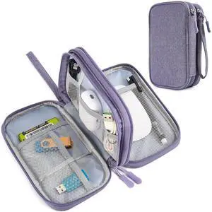 CAAORDKSO Travel Electronic Organizer Pouch Bag, Waterproof Portable Electronic Accessories Storage Multifunctional Case for USB, Cable, Cord, Charger, Phone, Power Bank, Earphone (Purple, Large) CAAORDKSO Travel Electronic Organizer Pouch Bag, Waterproof Portable Electronic Accessories Storage Multifunctional Case for USB, Cable, Cord, Charger, Phone, Power Bank, Earphone (Purple, Large)