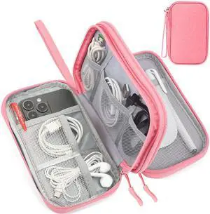 CAAORDKSO Electronics Travel Organizer, Waterproof Cable Organizer Bag, Travel Essentials for Women, Tech Pouch for Travel, Backpack, Cord, Charger, Phone, Power Bank, Earphone (Dark Pink, Medium) CAAORDKSO Electronics Travel Organizer, Waterproof Cable Organizer Bag, Travel Essentials for Women, Tech Pouch for Travel, Backpack, Cord, Charger, Phone, Power Bank, Earphone (Dark Pink, Medium)