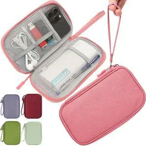 CAAORDKSO Electronic Organizer Travel Cable Accessories Bag, Electronic Organizer Case, Electronic Accessories Organizer Pouch Bag for Cable, Cord, Charger, Phone, Power Bank, Earphone (Pink) CAAORDKSO Electronic Organizer Travel Cable Accessories Bag, Electronic Organizer Case, Electronic Accessories Organizer Pouch Bag for Cable, Cord, Charger, Phone, Power Bank, Earphone (Pink)