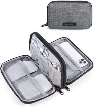 BAGSMART Electronics Travel Organizer for Cords Chargers Phones, Grey BAGSMART Electronics Travel Organizer for Cords Chargers Phones, Grey