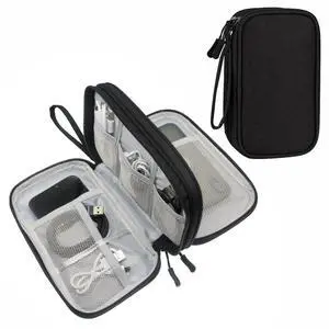 DDgro Electronics Travel Organizer, Tech Accessories Pouch Bag for Cables/Charger & Cords (Small, Black) DDgro Electronics Travel Organizer, Tech Accessories Pouch Bag for Cables/Charger & Cords (Small, Black)