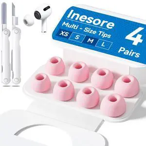 Inesore 4 Pairs Replacement Ear Tips for AirPods Pro 2nd/1st (Pink) Inesore 4 Pairs Replacement Ear Tips for AirPods Pro 2nd/1st (Pink)