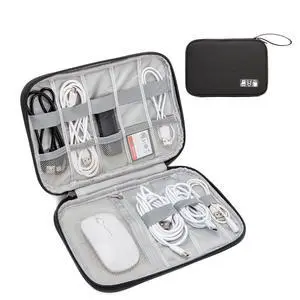 ZBEZBE Electronic Organizer Travel Case, Slim Cable Accessories Pouch, Single Layer Tech Pouch & Cord Storage Bag for Chargers, Power Bank, SD Cards - Minimalist Travel Essentials ZBEZBE Electronic Organizer Travel Case, Slim Cable Accessories Pouch, Single Layer Tech Pouch & Cord Storage Bag for Chargers, Power Bank, SD Cards - Minimalist Travel Essentials