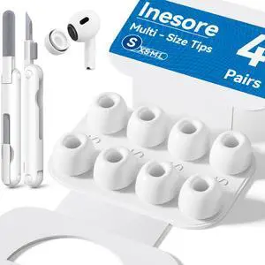 Inesore 4 Pairs Replacement Ear Tips for AirPods Pro 2nd/1st (Small-White) Inesore 4 Pairs Replacement Ear Tips for AirPods Pro 2nd/1st (Small-White)