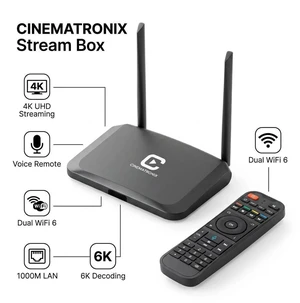 CINEMATRONIX 2024 Pro Elite Android 11.0 4K UHD Ultra Streaming Media Player with Voice Remote, High-Gain Dual Antennas CINEMATRONIX 2024 Pro Elite Android 11.0 4K UHD Ultra Streaming Media Player with Voice Remote, High-Gain Dual Antennas