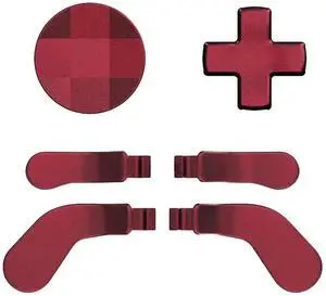 QXWPBV 7-Piece Magnetic Metal D-Pad Rear Paddles Replacement Kit Compatible with Xbox Elite Series 1 Series 2 and Elite Series 2 Core Controllers, Metallic Red QXWPBV 7-Piece Magnetic Metal D-Pad Rear Paddles Replacement Kit Compatible with Xbox Elite Series 1 Series 2 and Elite Series 2 Core Controllers, Metallic Red