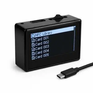 QXWPBV NFC Tag Emulator with 1.3" OLED Screen, NFC Writer and Rewritable Scanner, 3000+ Tag Storage, Auto UID Refresh, Rechargeable, Compatible with Switch, Wii U and 3DS QXWPBV NFC Tag Emulator with 1.3" OLED Screen, NFC Writer and Rewritable Scanner, 3000+ Tag Storage, Auto UID Refresh, Rechargeable, Compatible with Switch, Wii U and 3DS