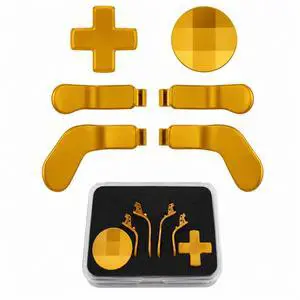 QXWPBV 7-Piece Magnetic Metal D-Pad Rear Paddles Replacement Kit Compatible with Xbox Elite Series 1 Series 2 and Elite Series 2 Core Controllers, Metallic Gold QXWPBV 7-Piece Magnetic Metal D-Pad Rear Paddles Replacement Kit Compatible with Xbox Elite Series 1 Series 2 and Elite Series 2 Core Controllers, Metallic Gold