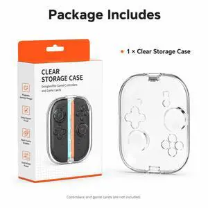 QXWPBV Clear Storage Case Compatible with Switch 2 Joy-Con 2 Grip, Hard PC Travel Carrying Holder with 6 Game Card Slots, Crystal Clear QXWPBV Clear Storage Case Compatible with Switch 2 Joy-Con 2 Grip, Hard PC Travel Carrying Holder with 6 Game Card Slots, Crystal Clear