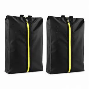 QXWPBV Shoe Bags for Travel, Water-Resistant Shoe Organizer Bags for Womens and Mens Shoes, Black, 2 Pack QXWPBV Shoe Bags for Travel, Water-Resistant Shoe Organizer Bags for Womens and Mens Shoes, Black, 2 Pack