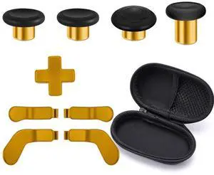 QXWPBV Gold Metal Replacement Thumbsticks for Xbox Elite Series 2 Controller, Magnetic Joysticks Compatible with Model 1797 QXWPBV Gold Metal Replacement Thumbsticks for Xbox Elite Series 2 Controller, Magnetic Joysticks Compatible with Model 1797