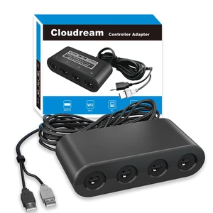 QXWPBV GameCube Controller Adapter for Nintendo Switch, Wii U and PC, 4-Port Wired Controller Converter with Dual USB-A Connectors, Black QXWPBV GameCube Controller Adapter for Nintendo Switch, Wii U and PC, 4-Port Wired Controller Converter with Dual USB-A Connectors, Black