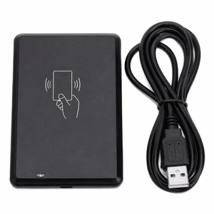 QXWPBV Dual Frequency USB RFID Card Reader, 125kHz ID & 13.56MHz IC Card Reader, Plug and Play Read-Only Card Number Reader for PC, Black QXWPBV Dual Frequency USB RFID Card Reader, 125kHz ID & 13.56MHz IC Card Reader, Plug and Play Read-Only Card Number Reader for PC, Black