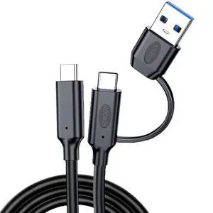 Usb4 Data Cable Two-in-One Type-CTOC Hard Disk Cable 40G + Usb3.2 One Drag Two 8K Cast Display Panel Cable 240W 0.5M Usb4 Data Cable Two-in-One Type-CTOC Hard Disk Cable 40G + Usb3.2 One Drag Two 8K Cast Display Panel Cable 240W 0.5M